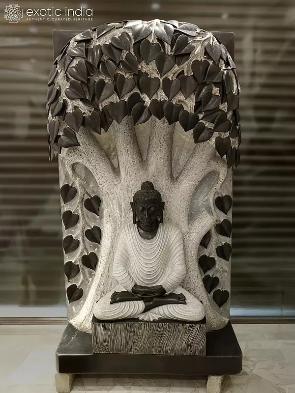 62" Lord Buddha - Meditation Pose | Modern Art Sculpture | Marble | Exquisite Indian Art