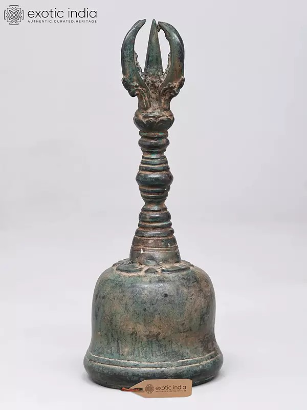 9" Buddhist Vajra Bell in Brass