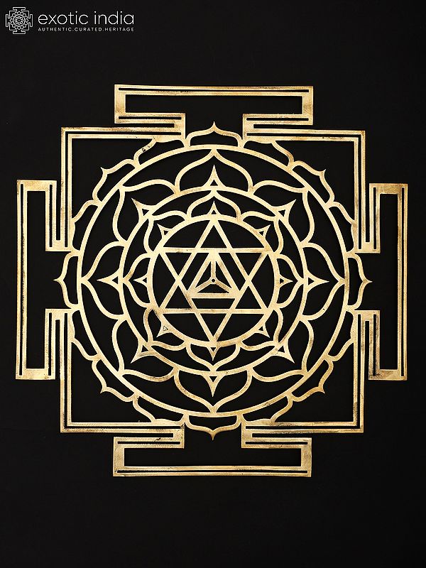 15" Baglamukhi Yantra - for Remove Difficulties and Challenges From Life | Brass Yantra | Wall Hanging