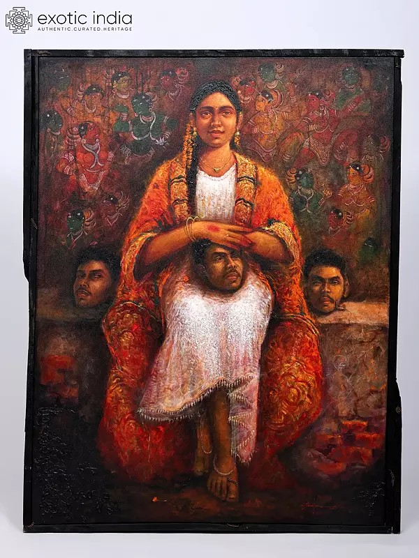 The Empress of Silent Voice | Oil on Canvas | Handmade Painting