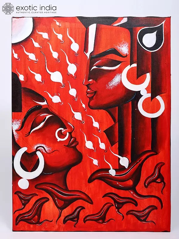 The Divine Connection - Origin of Life | Acrylic on Canvas | Handmade Painting