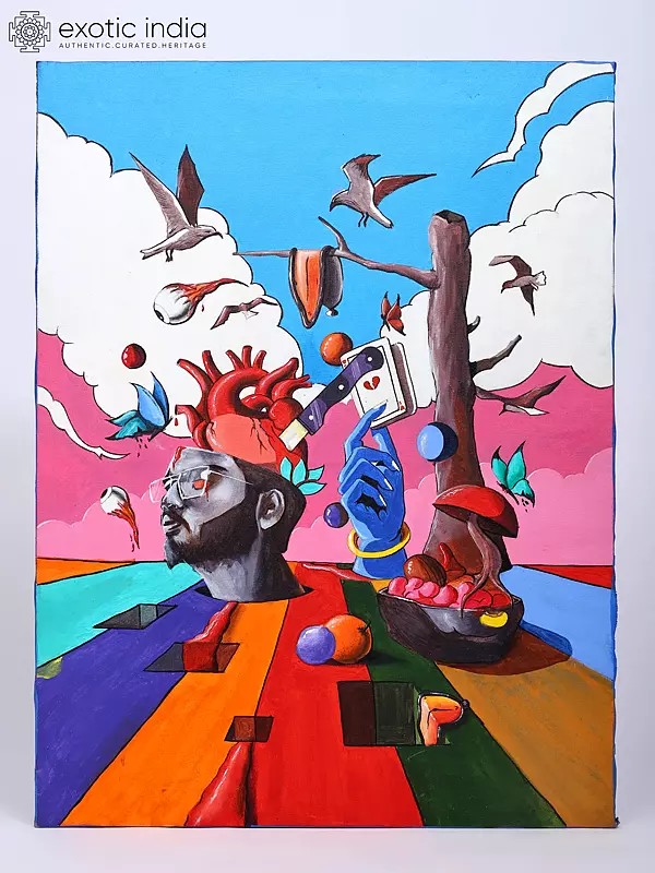 Life Moving Towards Darkness | Acrylic on Canvas | Handmade Painting