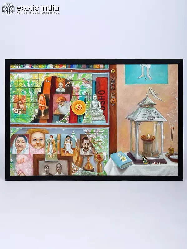 Shrine of Memories - Spiritual Vibes | Acrylic on Canvas | Handmade Painting