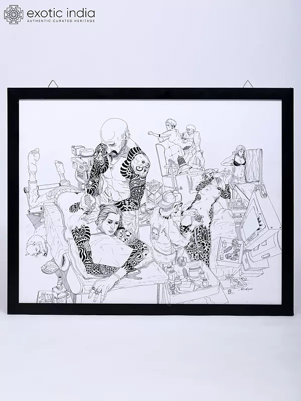 Symbol of Transformation - A Changing Era | Pen Art on Paper | Handmade Painting | With Frame