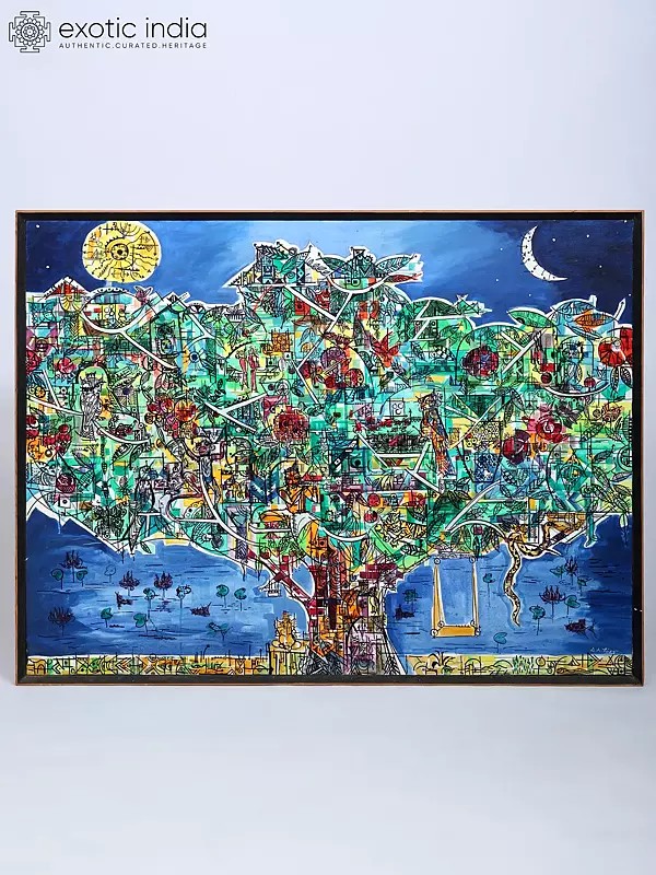 Reflect of Life in The Tree | Acrylic on Canvas | Handmade Painting