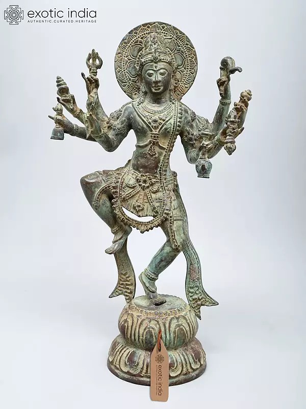 18" Eight Armed Dancing Lord Shiva (Nataraja) | Brass Statue