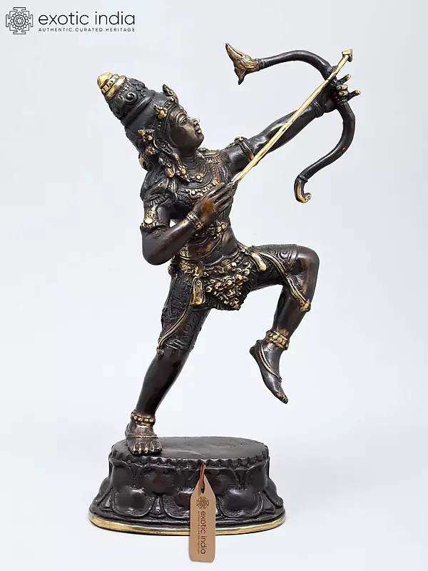 14" Lord Rama The Archer | Brass Statue