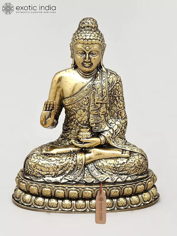 3" Small Superfine Blessing Buddha | Brass Statue