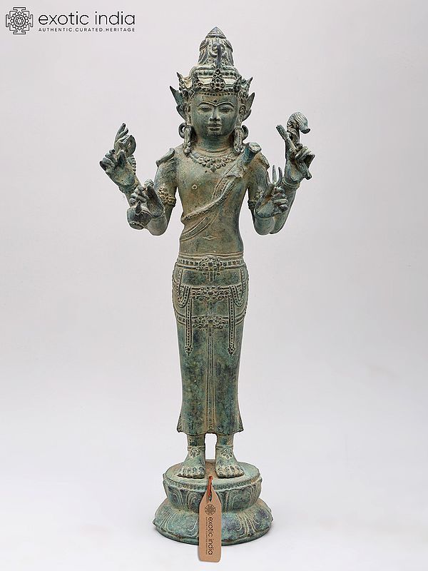 18" Lord Shiva Holding a Sannayasi's Water Pot | Brass Statue