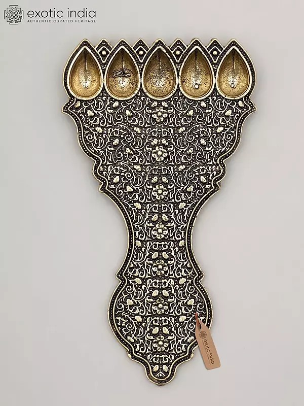 5" Small Superfine Panchamukhi Brass Spoon for Aarti | Handmade Item | Made in India