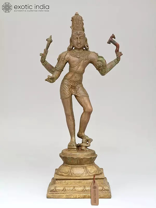 14" Lord Shiva as Pashupatinath | Bronze Statue