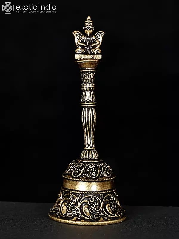 4" Superfine Garuda Ghanti in Brass