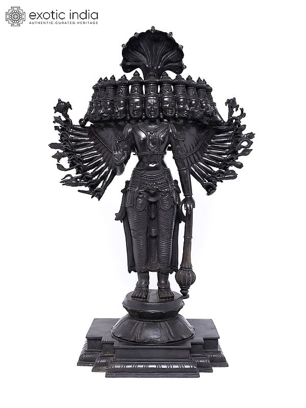 39" Large Vishvarupa - The Cosmic Form of Lord Vishnu | Bronze Statue