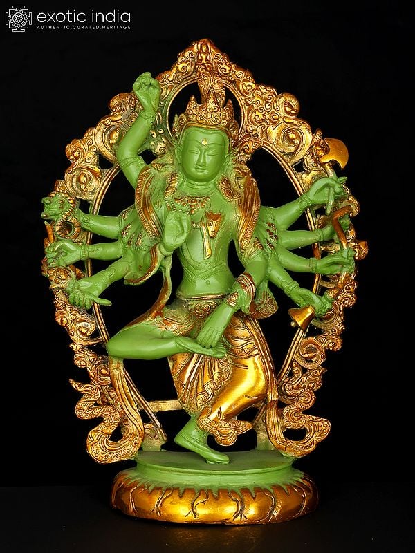 12" Dancing Avalokiteshvara | Brass Statue