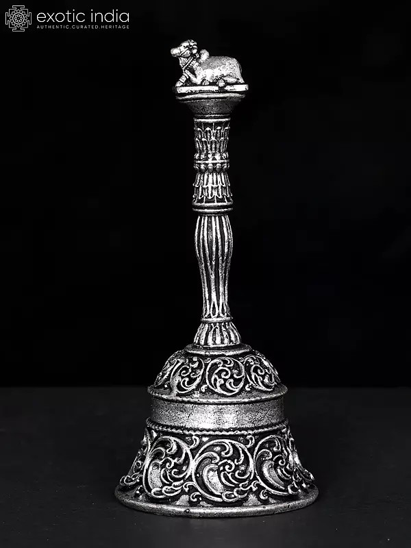 3" Superfine Nandi Bell in Brass with Silver Plating