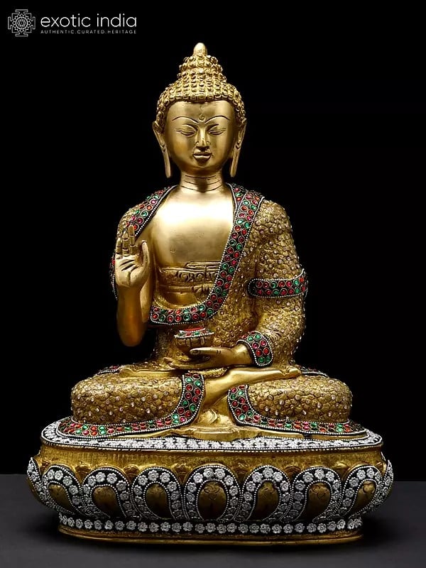 16" Lord Buddha Preaching Dharma | Handmade Brass Sculpture | Symbol of Peace and Wisdom