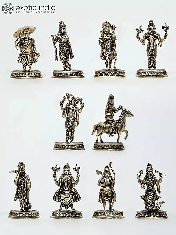 2" Small Superfine Dashavatara Set | Set of 10 Statues