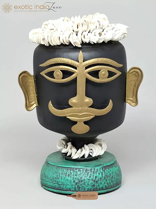 21" Lord Shiva as Bhairava : Embodiment of Eternity | Brass Statue