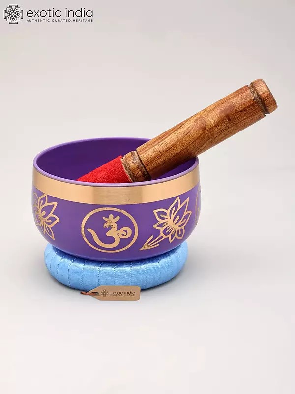 4" Violet Color Sahasrara or Crown Chakra Tibetan Singing Bowl