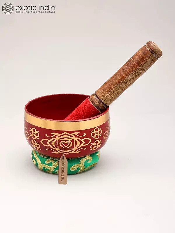 4" Muladhara (Root) Chakra Red Singing Bowl Set