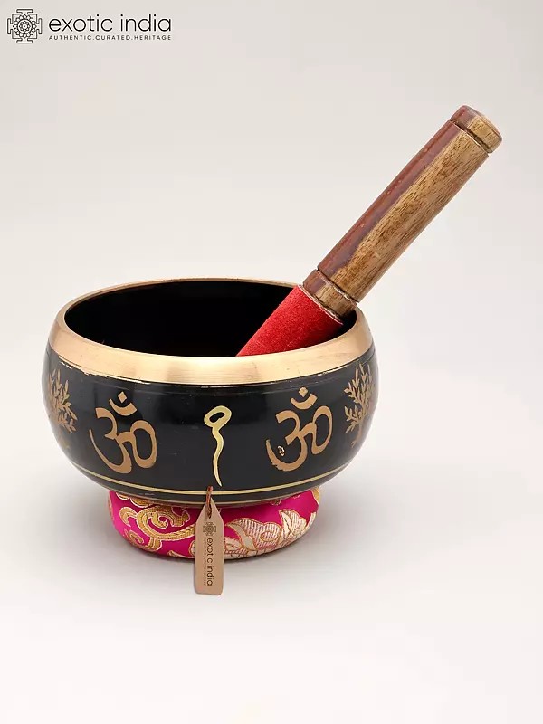 6" Black Color Healing Singing Bowl for Meditation, Reiki & Sound Therapy