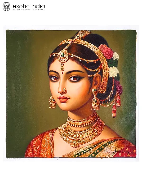 Royal Indian Lady | Oil Painting