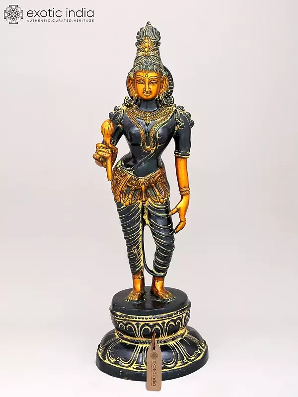 20" Goddess Parvati in Brass | Handmade | Made in India