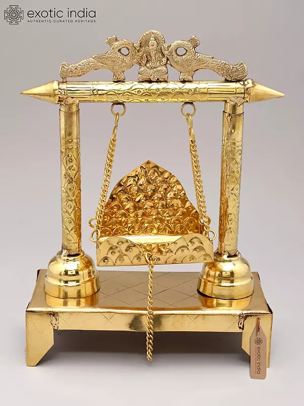 14" Swing for Your Favourite Deity in Brass | Handmade | Made in India