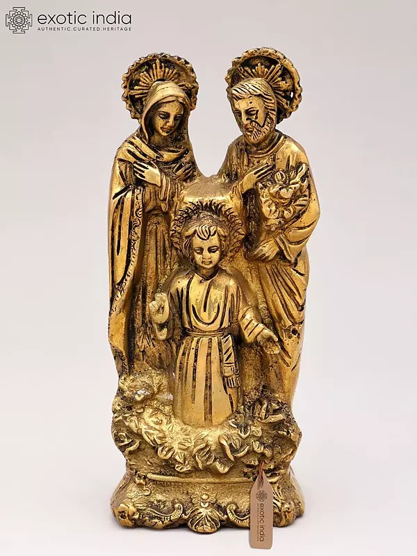 7" Standing Joseph Mother Mary with Baby Jesus | Handmade