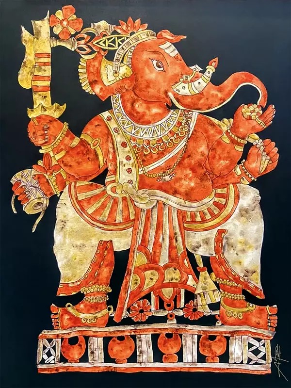 Atharva (Lord Ganesha) | Acrylic On Canvas | By Pratima Abhange