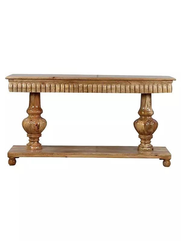 59" Large Mango Wood Decorative Table for Home | Home Decor