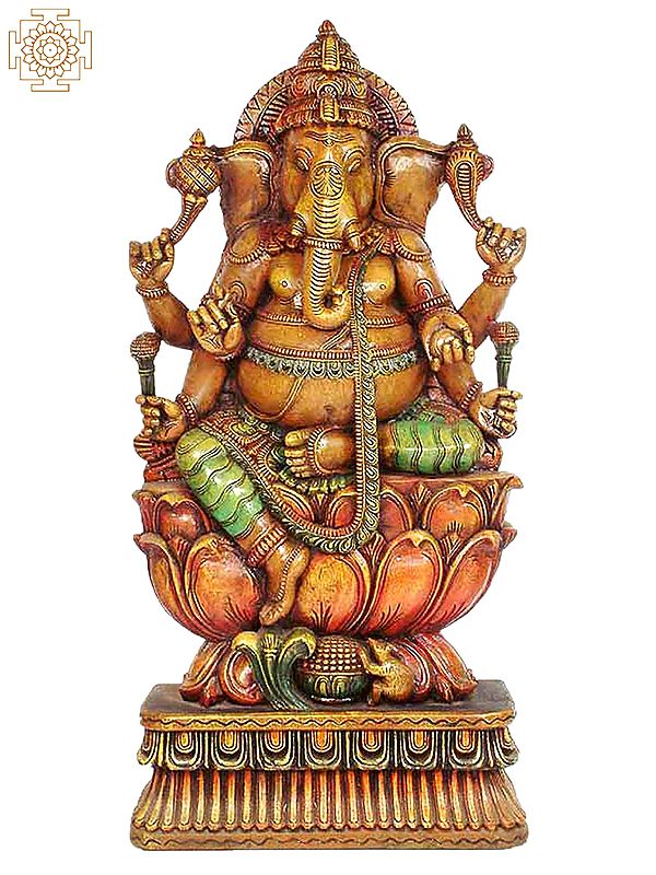 Six-Armed Ganesha on Lotus