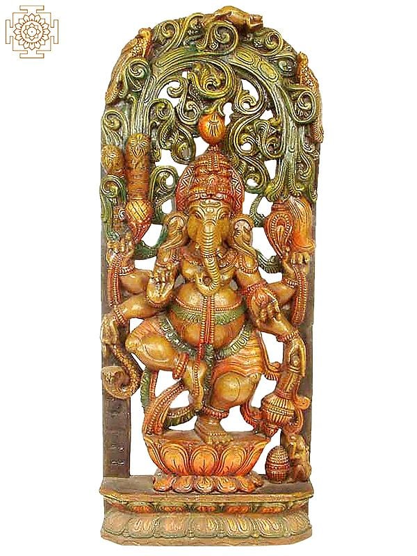 Dancing Ganesha on Lotus