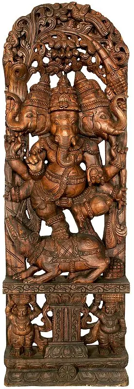 The Triply Present Lord Ganesha - Large Size