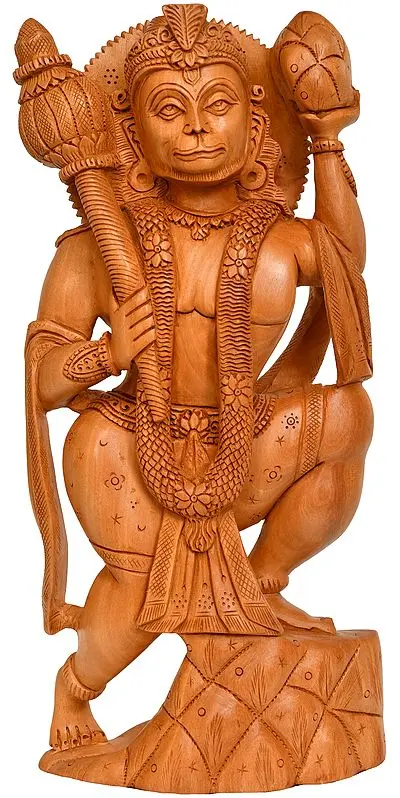 Lord Hanuman Carrying Mount Dron