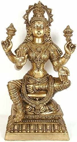 29" Large Size Goddess Lakshmi In Brass | Handmade | Made In India