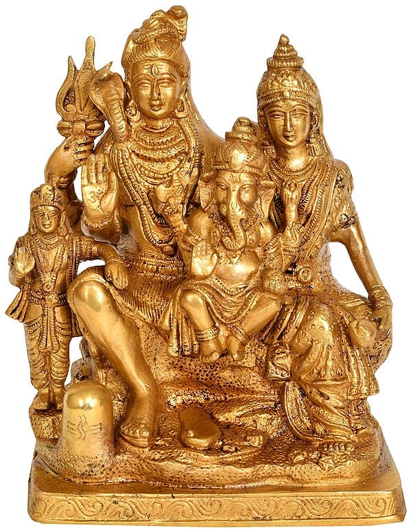 8" Shiva Parivar In Brass | Handmade | Made In India