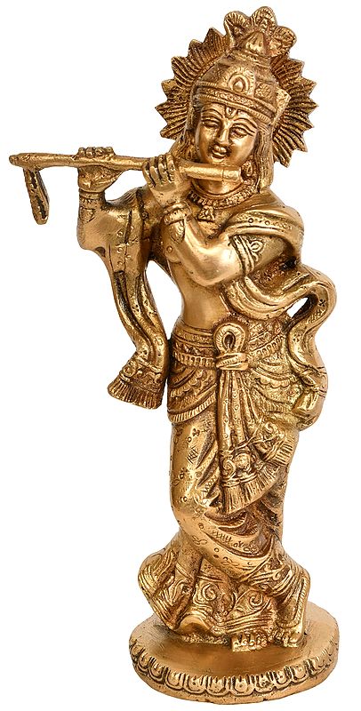 7" Murlidhar Gopal In Brass | Handmade | Made In India