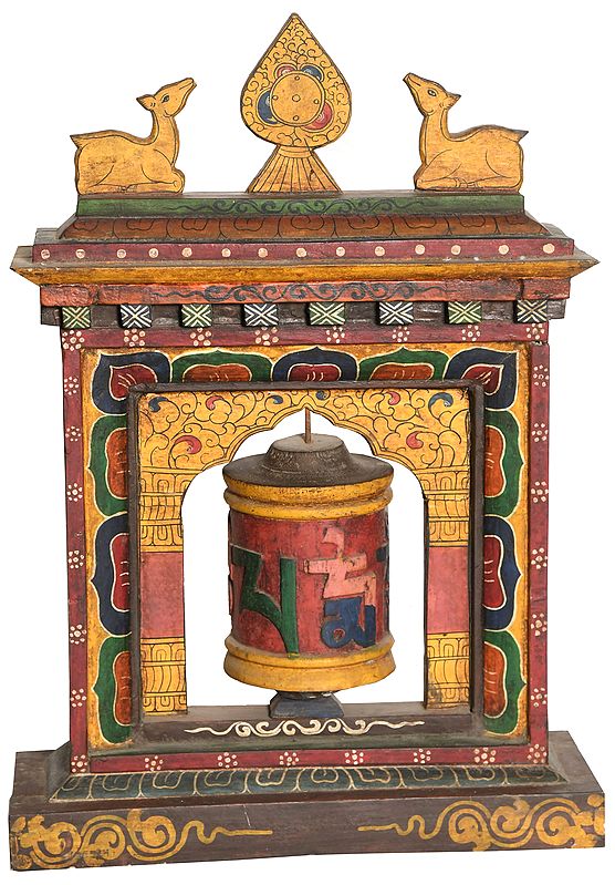 Tibetan Buddhist Altar Prayer Wheel