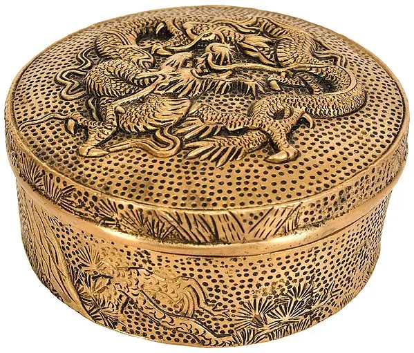 Tibetan Buddhist Dragon Ritual Box