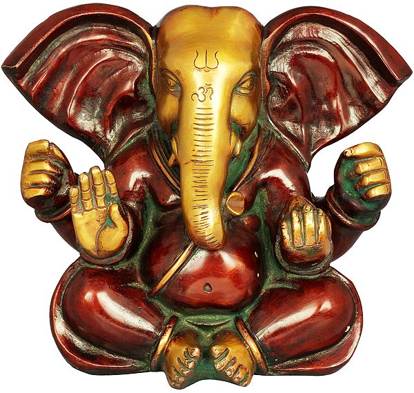 7" Lord Ganesha with Large Ears In Brass | Handmade | Made In India