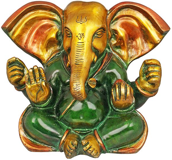 7" Lord Ganesha with Large Ears In Brass | Handmade | Made In India