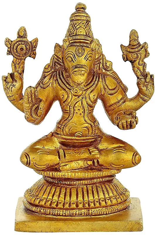 3" Goddess Varahi In Brass | Handmade | Made In India