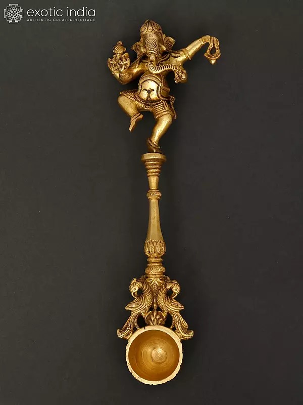 Dancing Ganesha Ritual Spoon