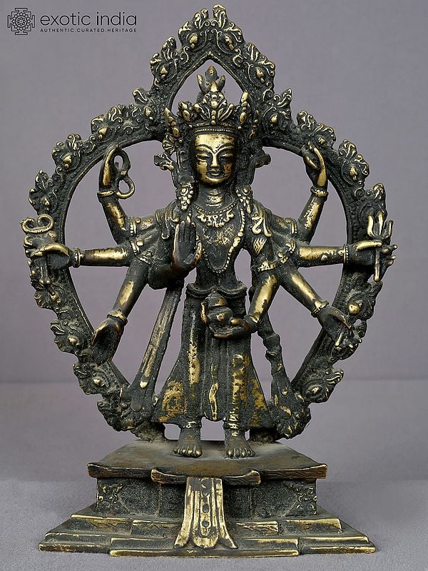 10" Brass Lord Lokeshvara Statue from Nepal