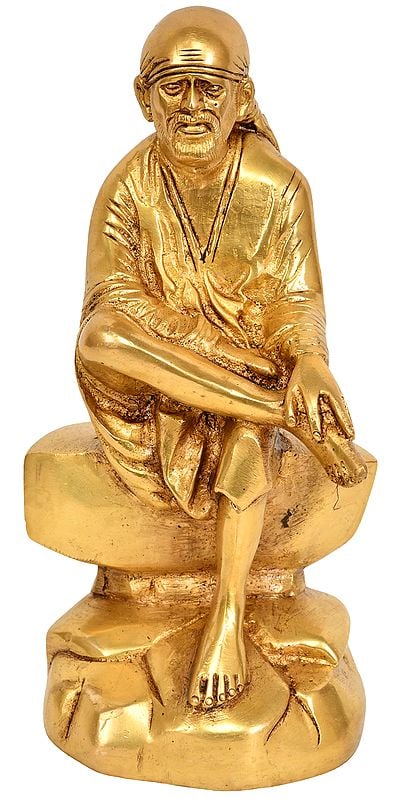 7" Shirdi Sai Baba Brass Statue | Handmade | Made in India