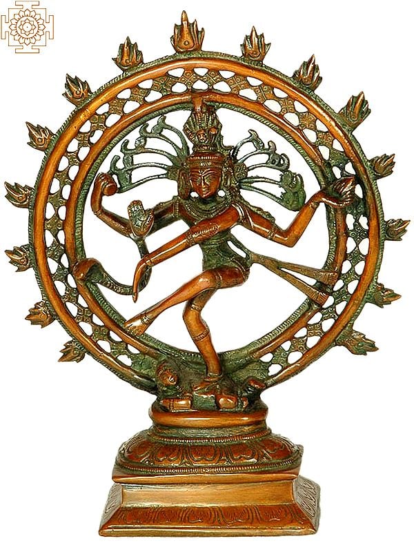 9" Ananda Tandava of Nataraja In Brass | Handmade | Made In India