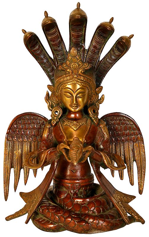 10" Naga Kanya In Brass | Handmade | Made In India