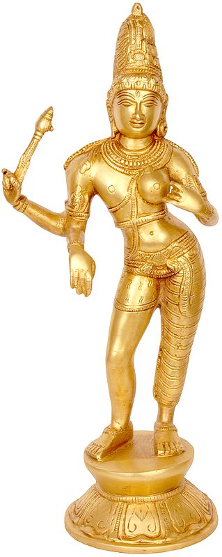 14" Ardhanarishvara (Shiva Shakti) In Brass | Handmade | Made In India