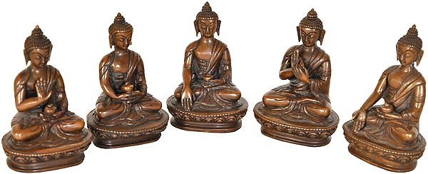 Tibetan Buddhist Five Dhyani Buddhas (Made in Nepal)